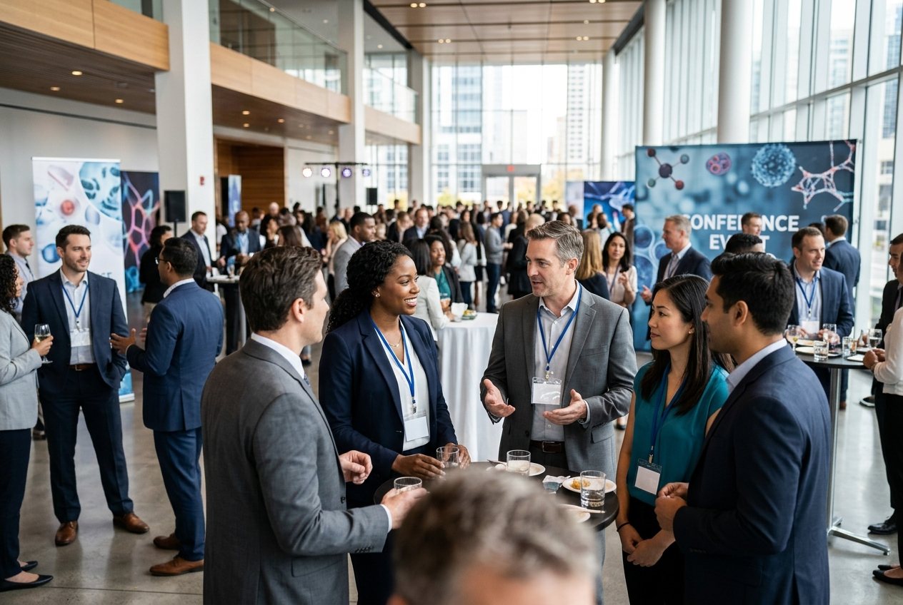 Medical Affairs professionals networking at an industry conference