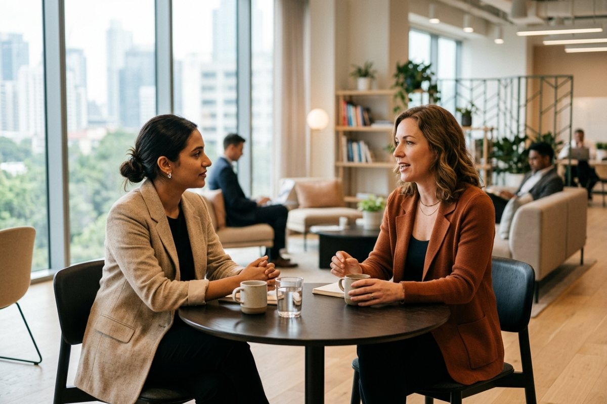 Recruiter and candidate conversation